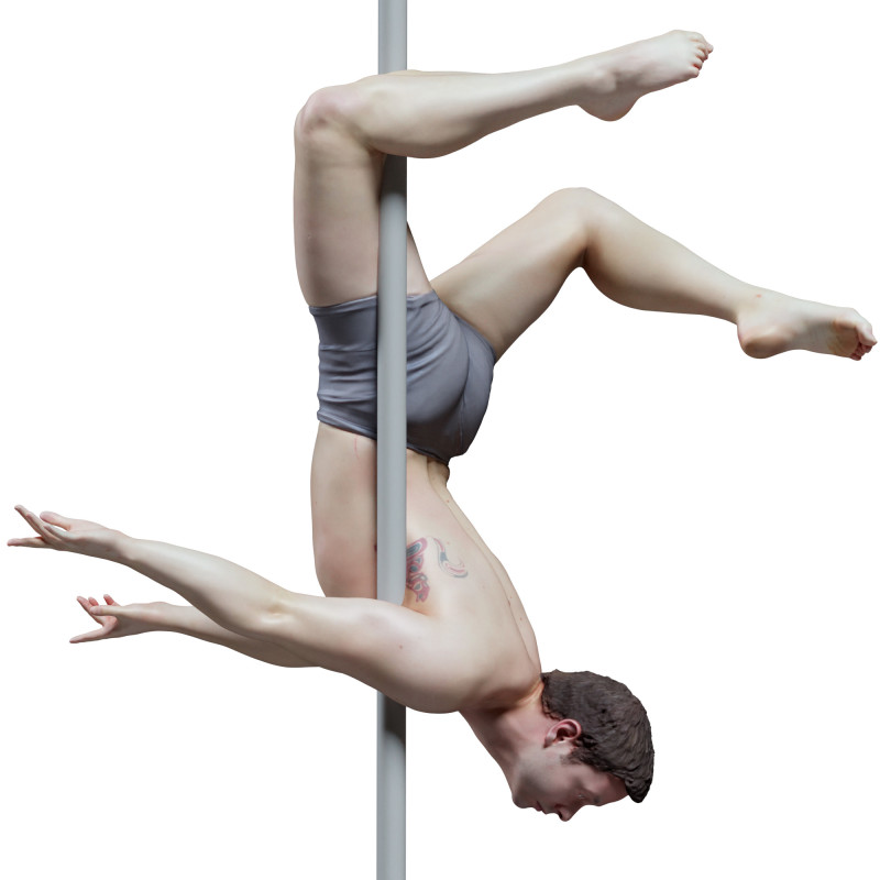 Male pole dancer