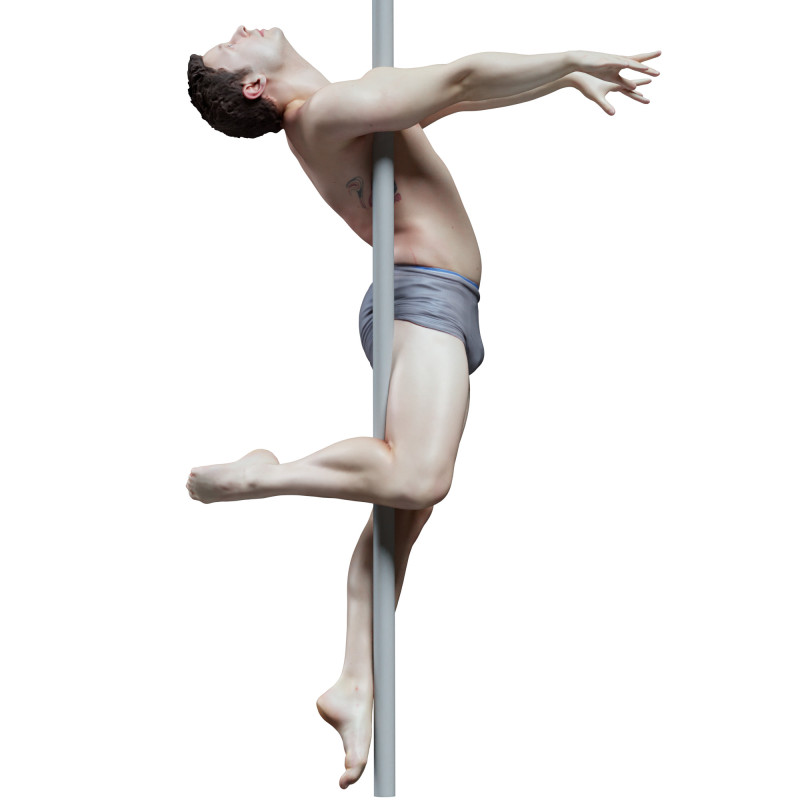 Male pole dancer