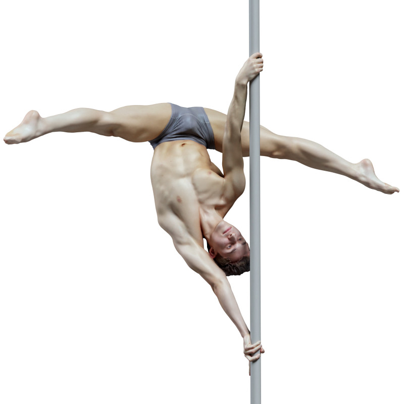 Male pole dancer