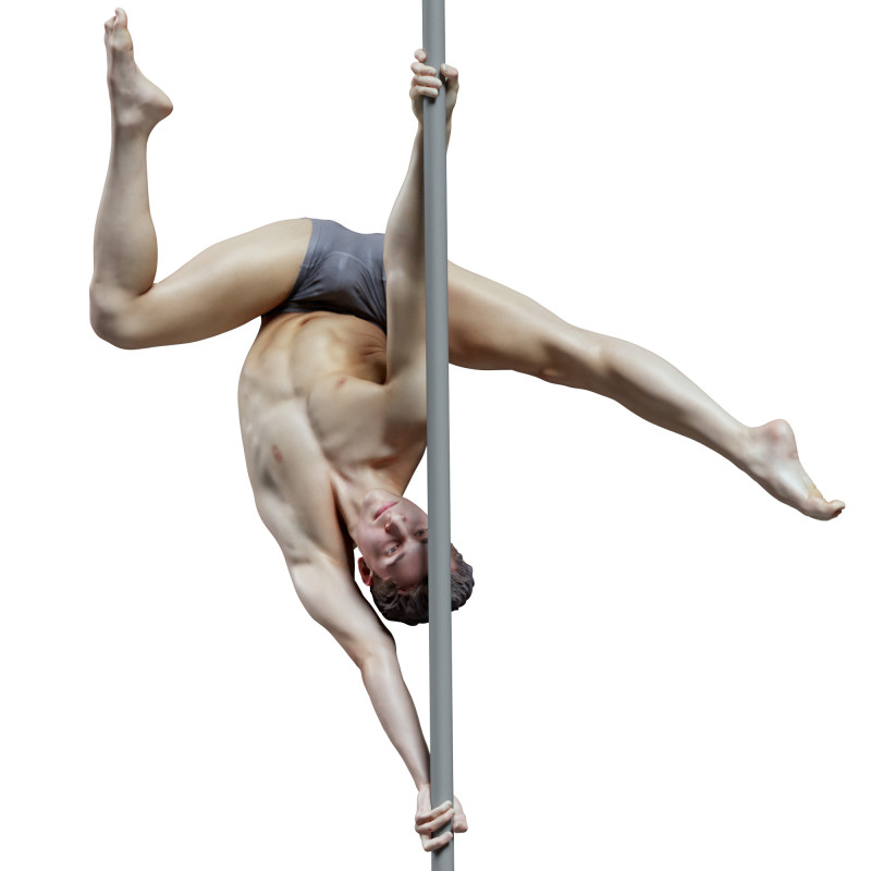 Male pole dancer