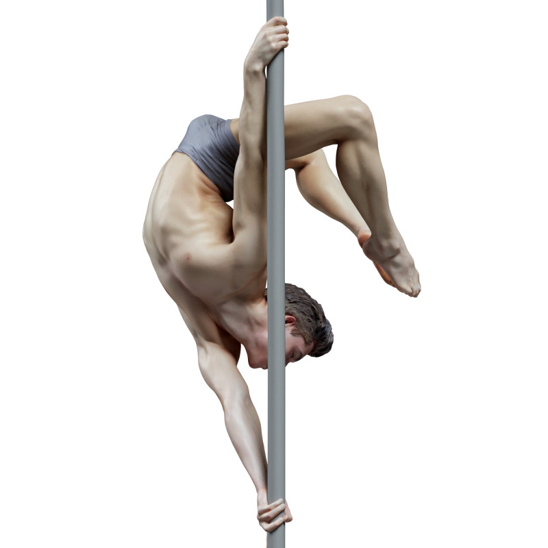 Male pole dancer