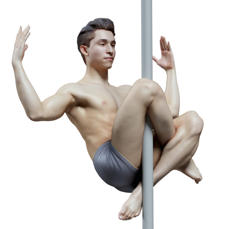 Male Pole Dancer Pose 22