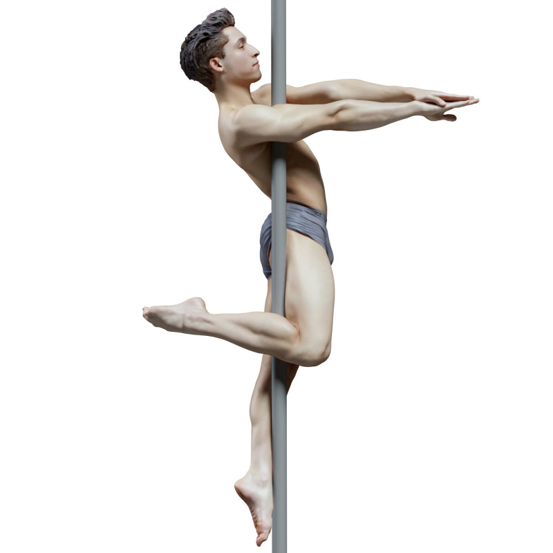 Male pole dancer