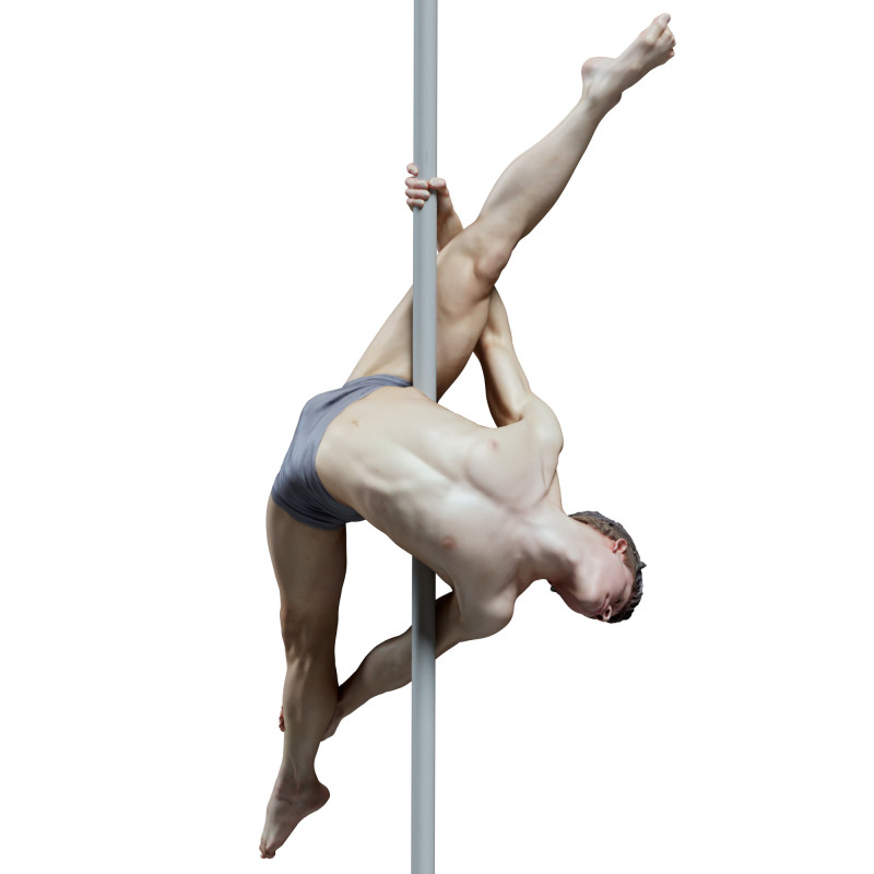 Male pole dancer