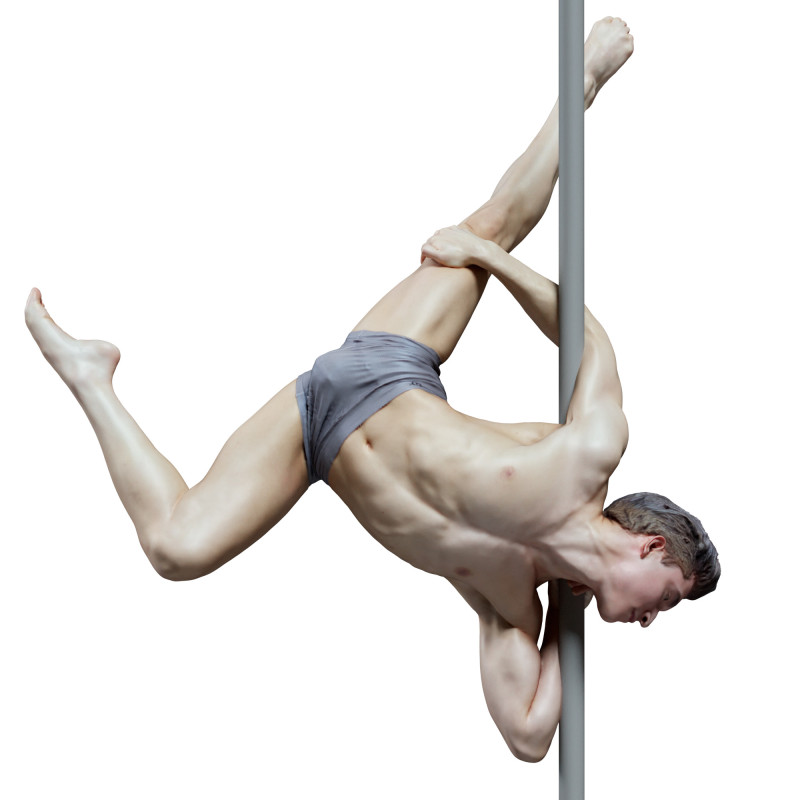 Male pole dancer