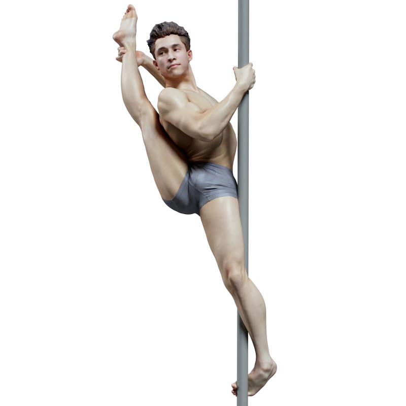 Male Pole Dancer Pose 26