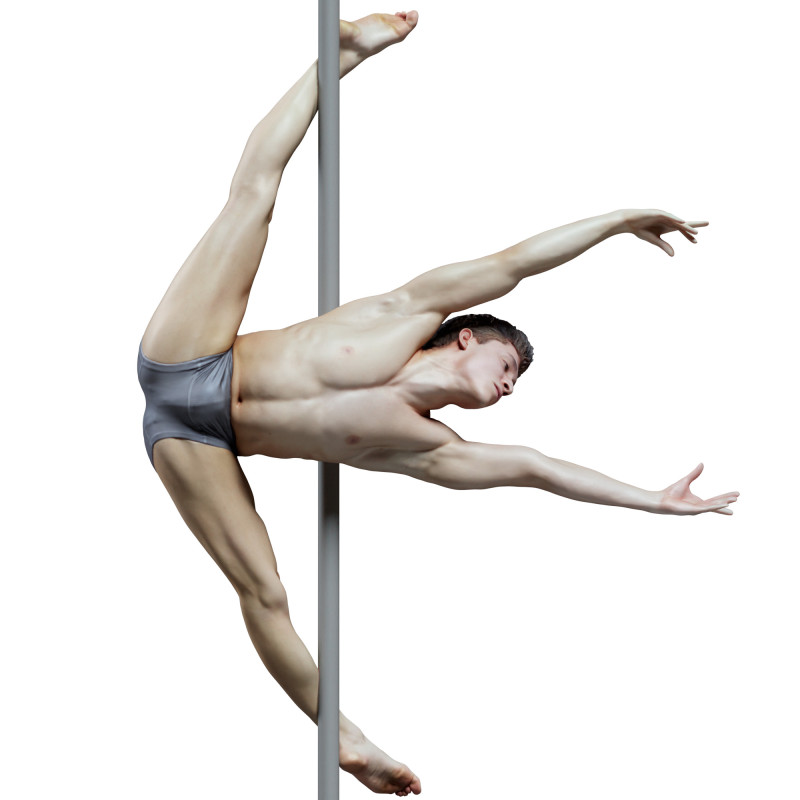 Male pole dancer