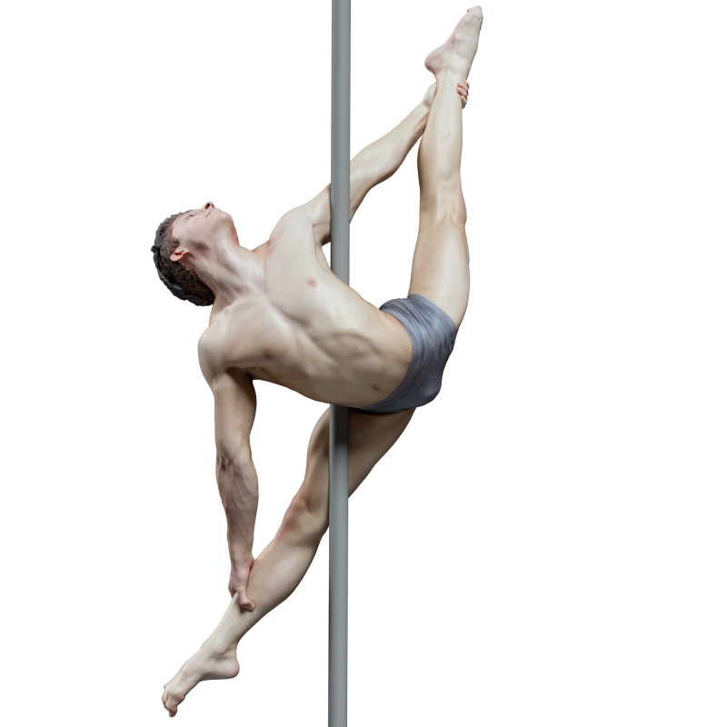 Male pole dancer