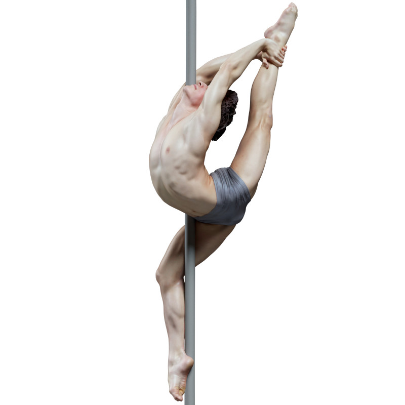 Male pole dancer