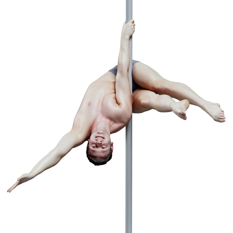 Male pole dancer