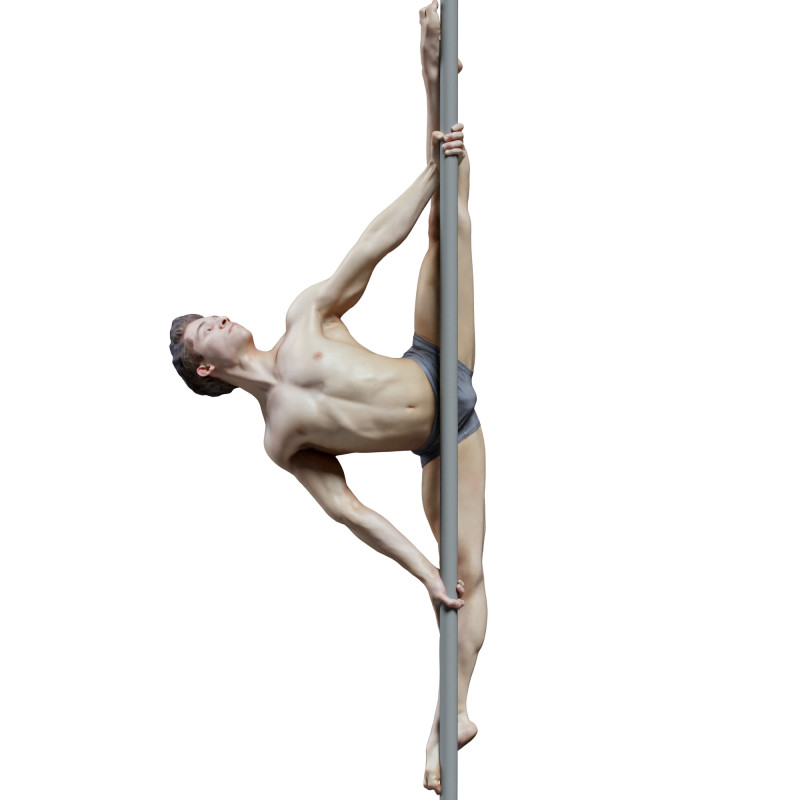 Male pole dancer