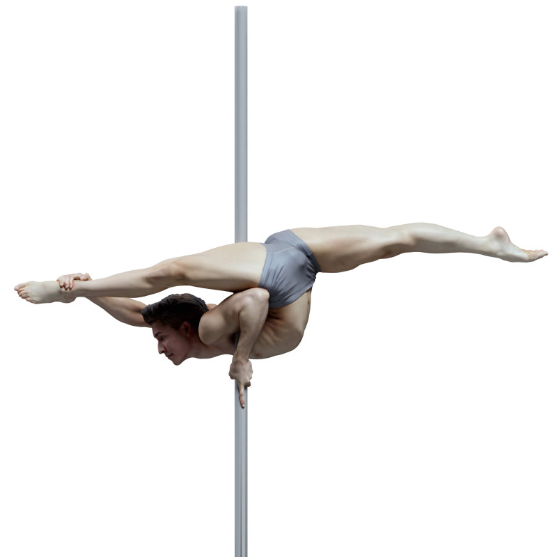 Male pole dancer