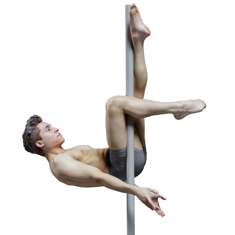 Male pole dancer