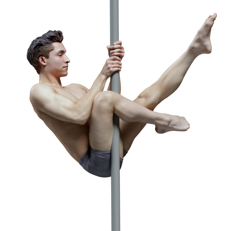 Male pole dancer