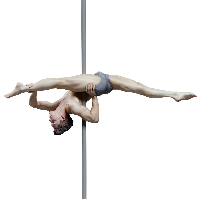 Male pole dancer