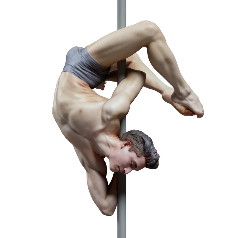 Male pole dancer