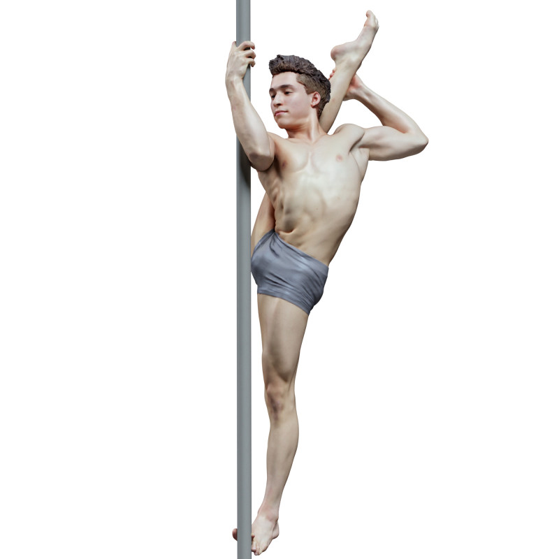 Male pole dancer