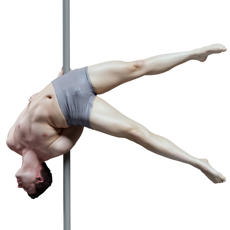 Male pole dancer