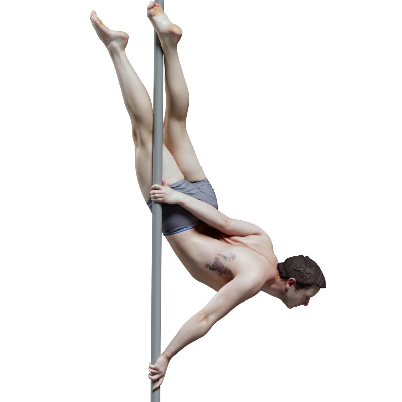 Male pole dancer