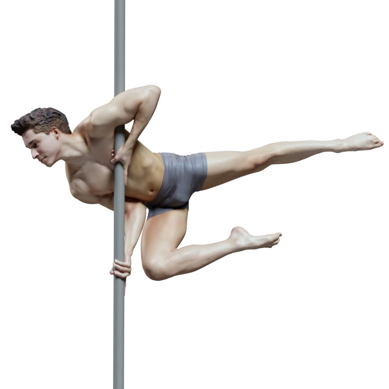 Male pole dancer