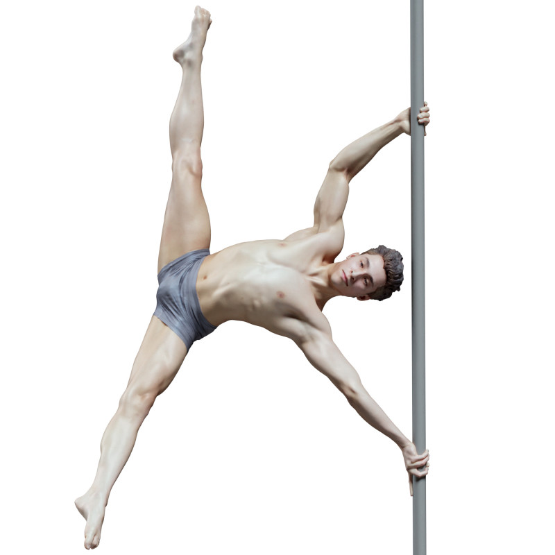 Male Pole Dancer Pose 45