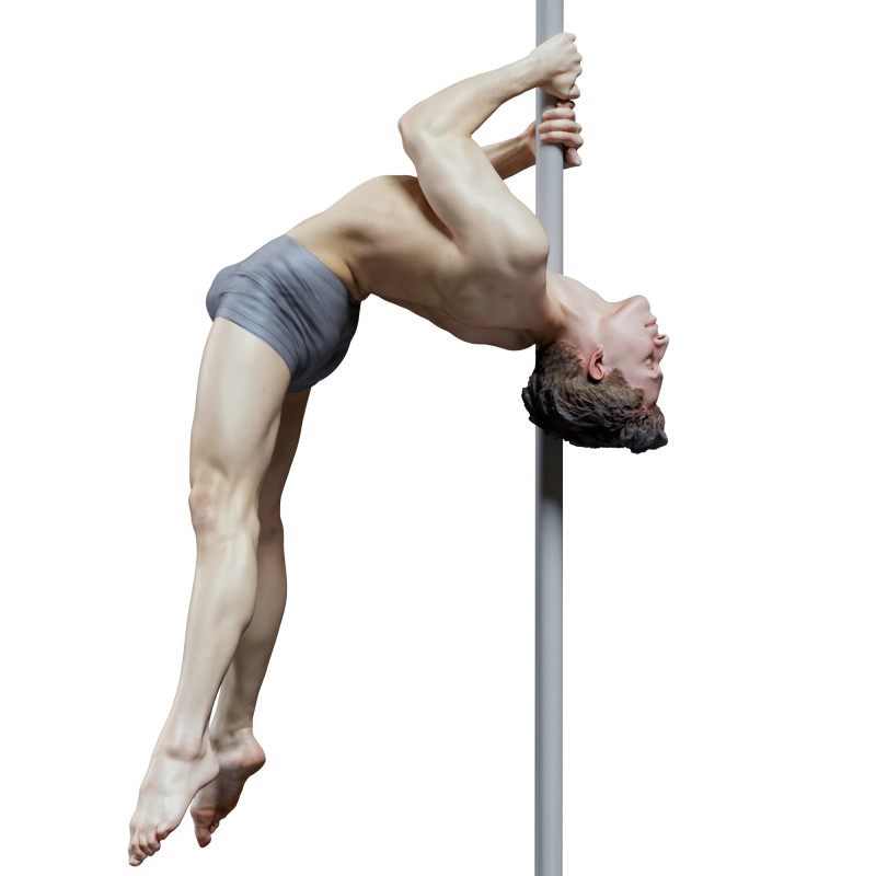 Male pole dancer