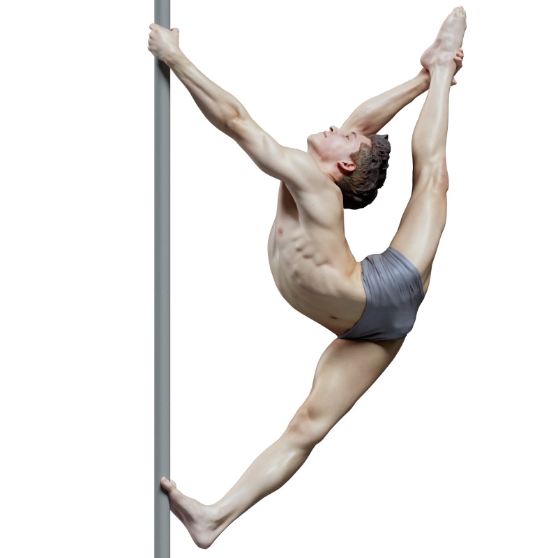 Male pole dancer