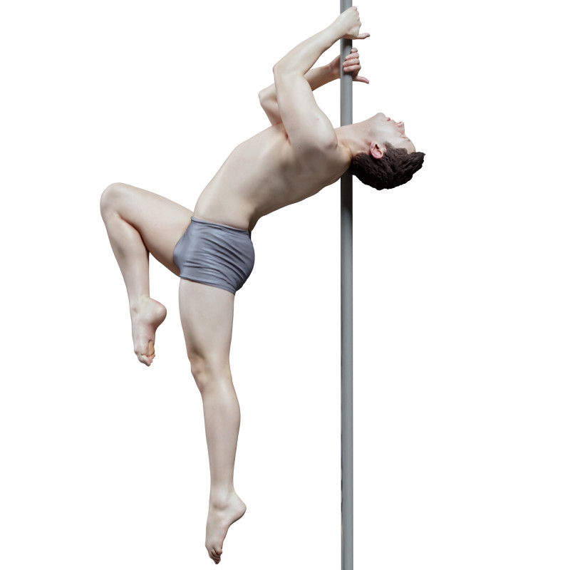 Male pole dancer