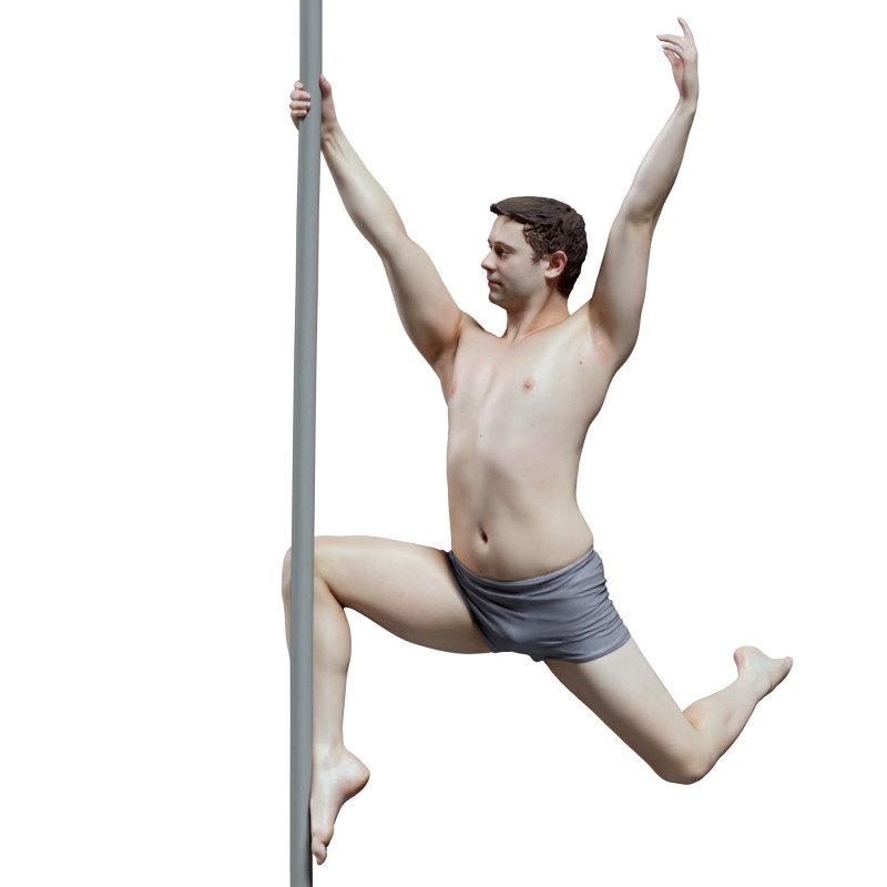 Male Pole Dancer Pose 56