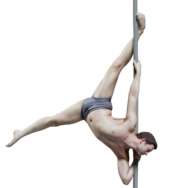 Male pole dancer