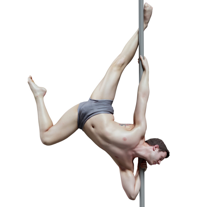 Male pole dancer