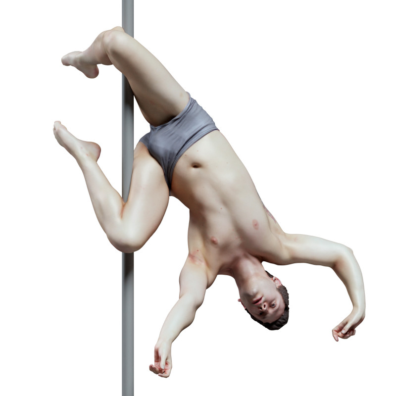 Male pole dancer