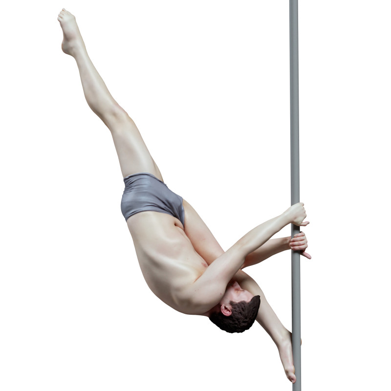 Male pole dancer