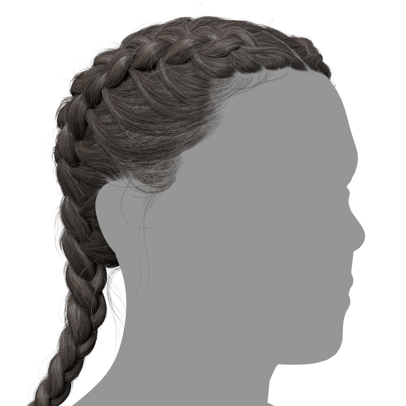 Realtime Hair - French Braid hair download
