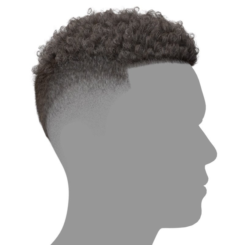 short afro hair realtime polygon hair download