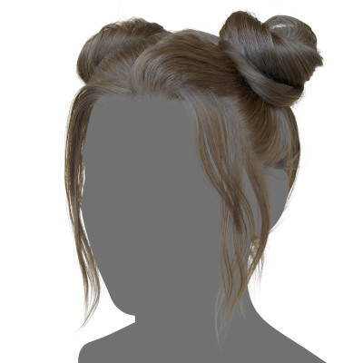 Female Hair 01 - Space Buns