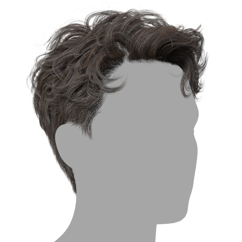 short hair realtime polygon hair download