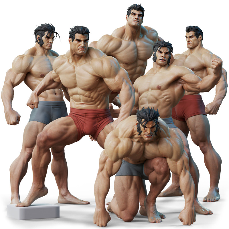 Male Super Hero Reference Models