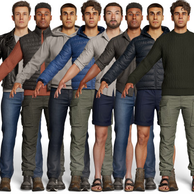 Clothing Pack + Body Pack / Male Game Ready Clothing