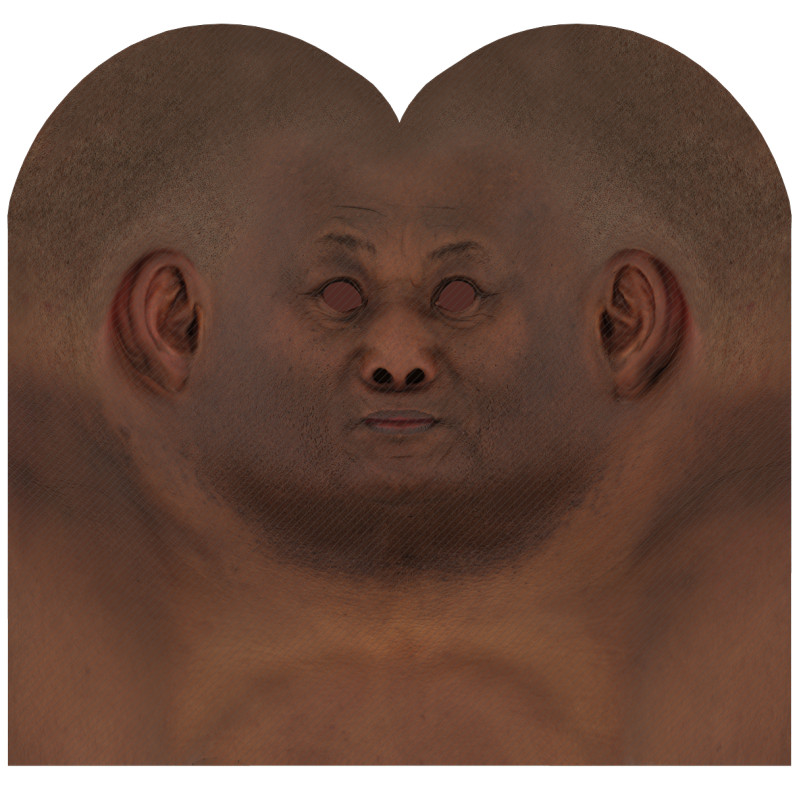 Download male head texture maps