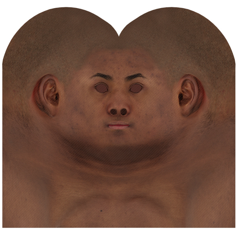 Download male head texture maps