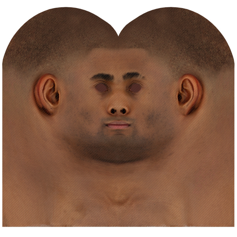 Download male head texture maps