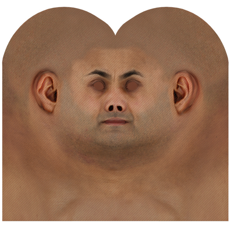 Download male head texture maps