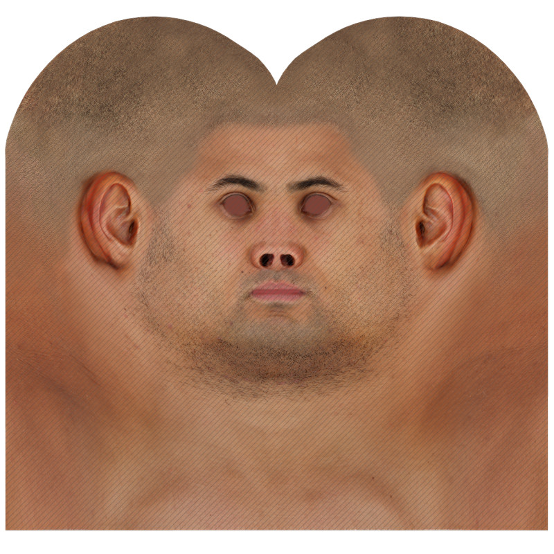 Download male head texture maps