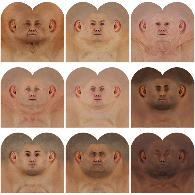 Download male head texture maps