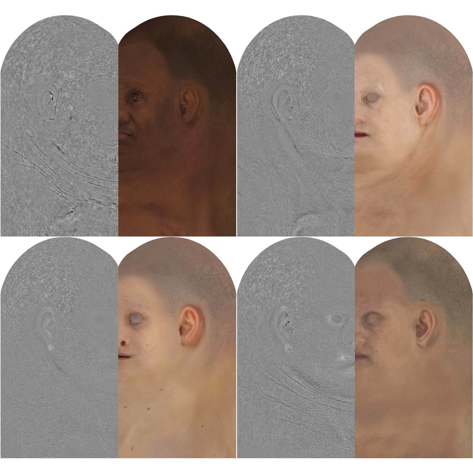 Download skin displacement maps - Female Bundle 2 1600x1600w 