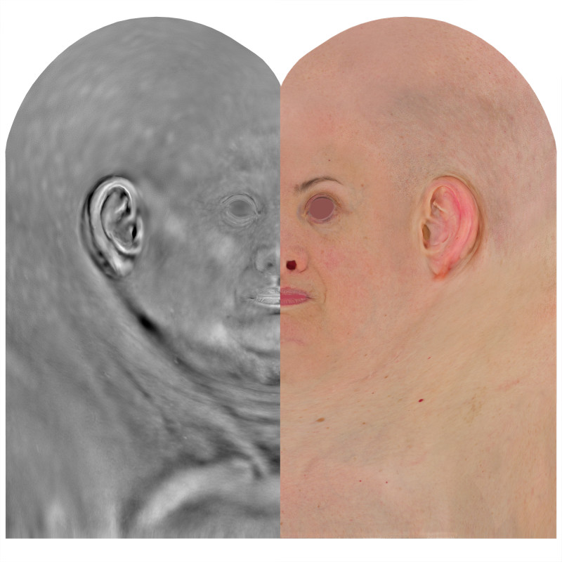 Female 18 HD Displacement Map - Displacement Map 800x800 