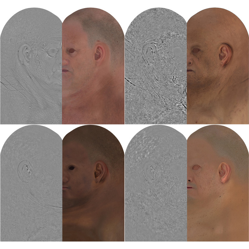 Male / 4 x HD Displacement Map Pack 01