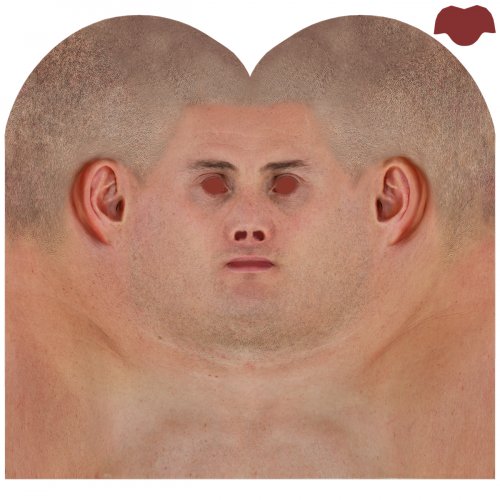 Male 04 / Head Texture Map