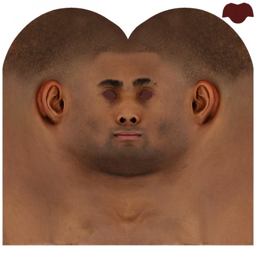 Male 09 / Head Texture Map